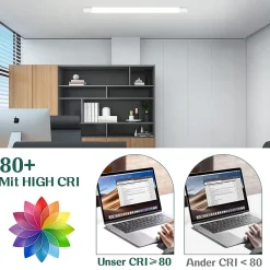 Sale Nettlife Plafonnier LED anti-humidité 90CM - Plafonnier tube LED 24W 3000LM Lampe de cave IP65 étanche 5000K