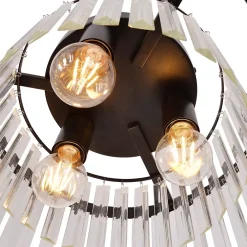 Sale Nettlife Plafonnier pour chambre à coucher, salon, lampe de chambre noire E27, lampe de salon moderne