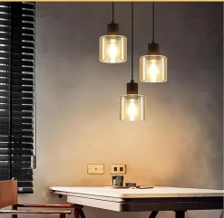 Sale Nettlife Suspension Vintage 3 Ampoules E27 Noir Rétro Industriel