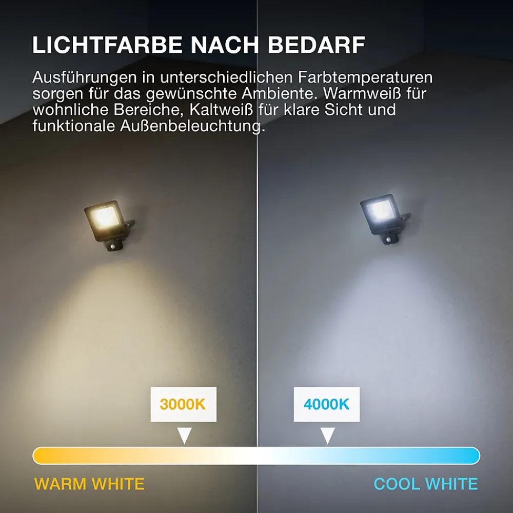 Best Osram Projecteur LED ENDURA FLOOD PC 50 W 4 000 K avec capteur gris
