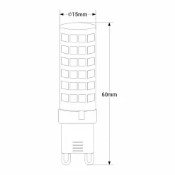Alpinaluz Ampoule Led Fonctionnelle|Ampoule G9<Pack de 6 Ampoules LED G9 Tubulaires 6W 3000K Lumière Chaude Efficacité et Durabilité