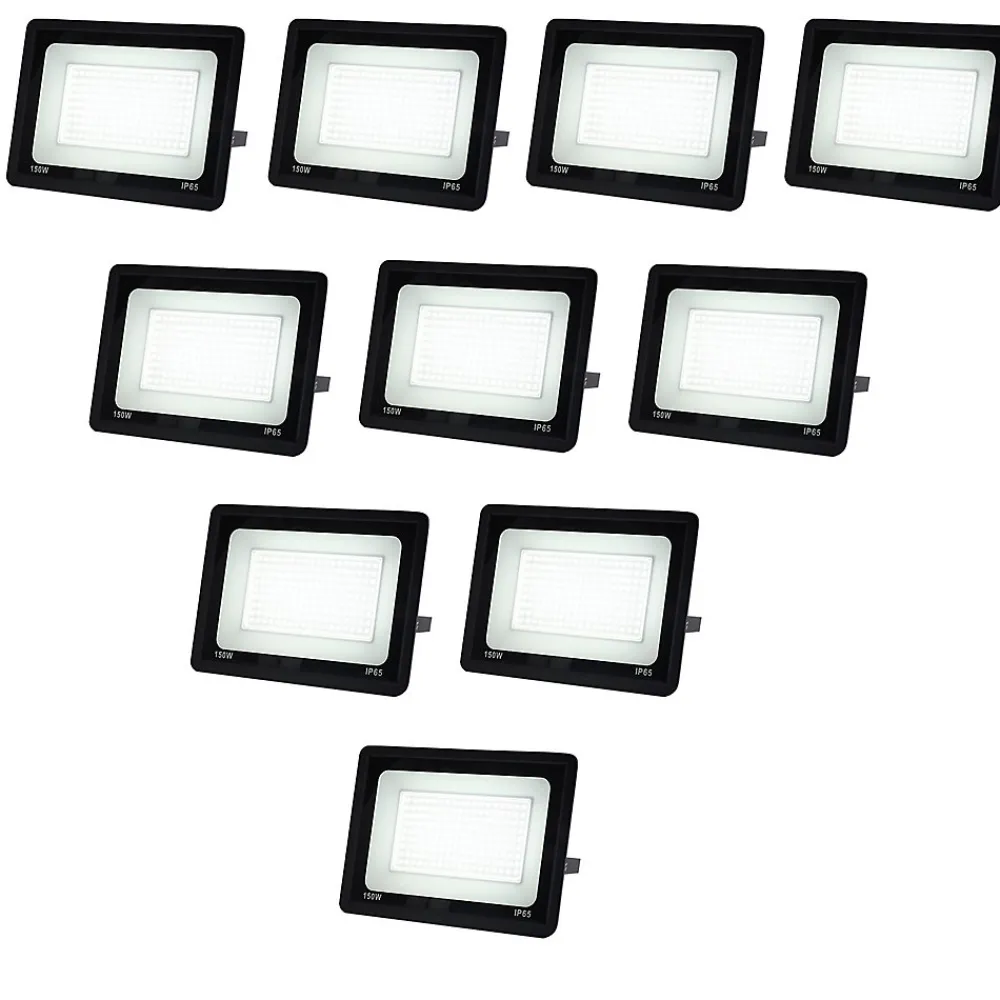 Alpinaluz Projecteur Extérieur<Pack de 10 Projecteurs LED Extérieur 150W Lumière Froide 6000K 15750lm IP65 Angle 120 Support Réglable Aluminium
