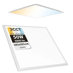 Best Horoz Electric Panneau LED backlit encastrable 60x60, 50W, 5000 lm, 3CCT, IP20, carré, blanc, ANDROMEDA HOROZ