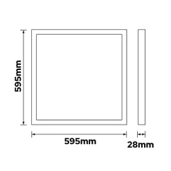 Best Horoz Electric Panneau LED backlit encastrable 60x60, 50W, 5000 lm, 3CCT, IP20, carré, blanc, ANDROMEDA HOROZ