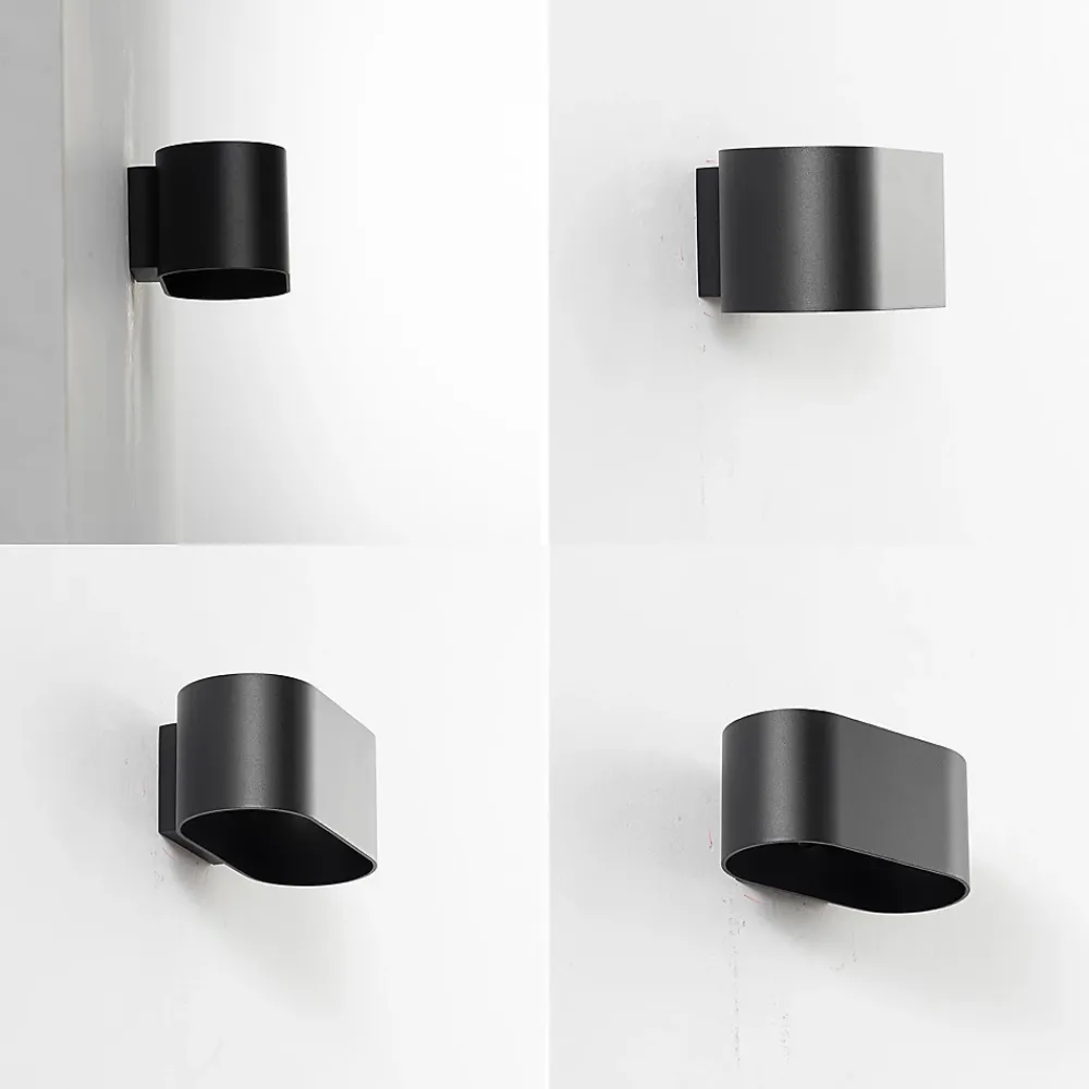 Alpinaluz Applique Pour Salon|Applique Murale Intérieure<Paquet de 2 appliques murales intérieures en aluminium noir avec éclairage en haut et en bas support G9 ampoule non incl