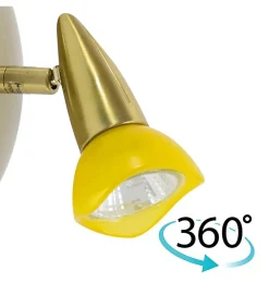 Autres Plafonnier<Patère en laiton brossé Applique murale 1 Spot orientable et inclinable 50W