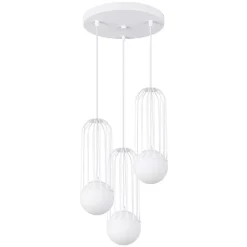Sollux Lighting Suspension Pour Salon<Pendentif en acier 3 lampes 34x34x115cm Sollux