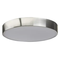 Best GoodHome Plafonnier de salle de bain Wapta LED intégrée 1200lm 12W IP44 Ø28,3cm blanc froid & blanc chaud chrome brillant