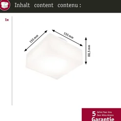 Best Paulmann Plafonnier LED Maro IP44 3000K 430lm 230V 6,8W Blanc