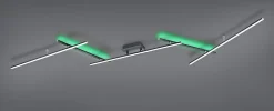 Best Trio Plafonnier LED RGBW noir mat 22W dimmable avec télécommande - - Arvin