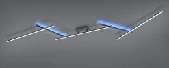 Best Trio Plafonnier LED RGBW noir mat 22W dimmable avec télécommande - - Arvin