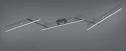 Best Trio Plafonnier LED RGBW noir mat 22W dimmable avec télécommande - - Arvin