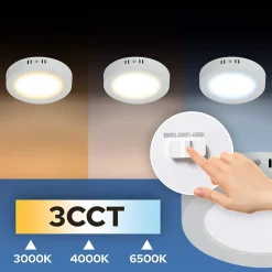 Best Horoz Electric Plafonnier LED 24W 2270 lm 3CCT 22 cm IP20 rond blanc MILENA HOROZ