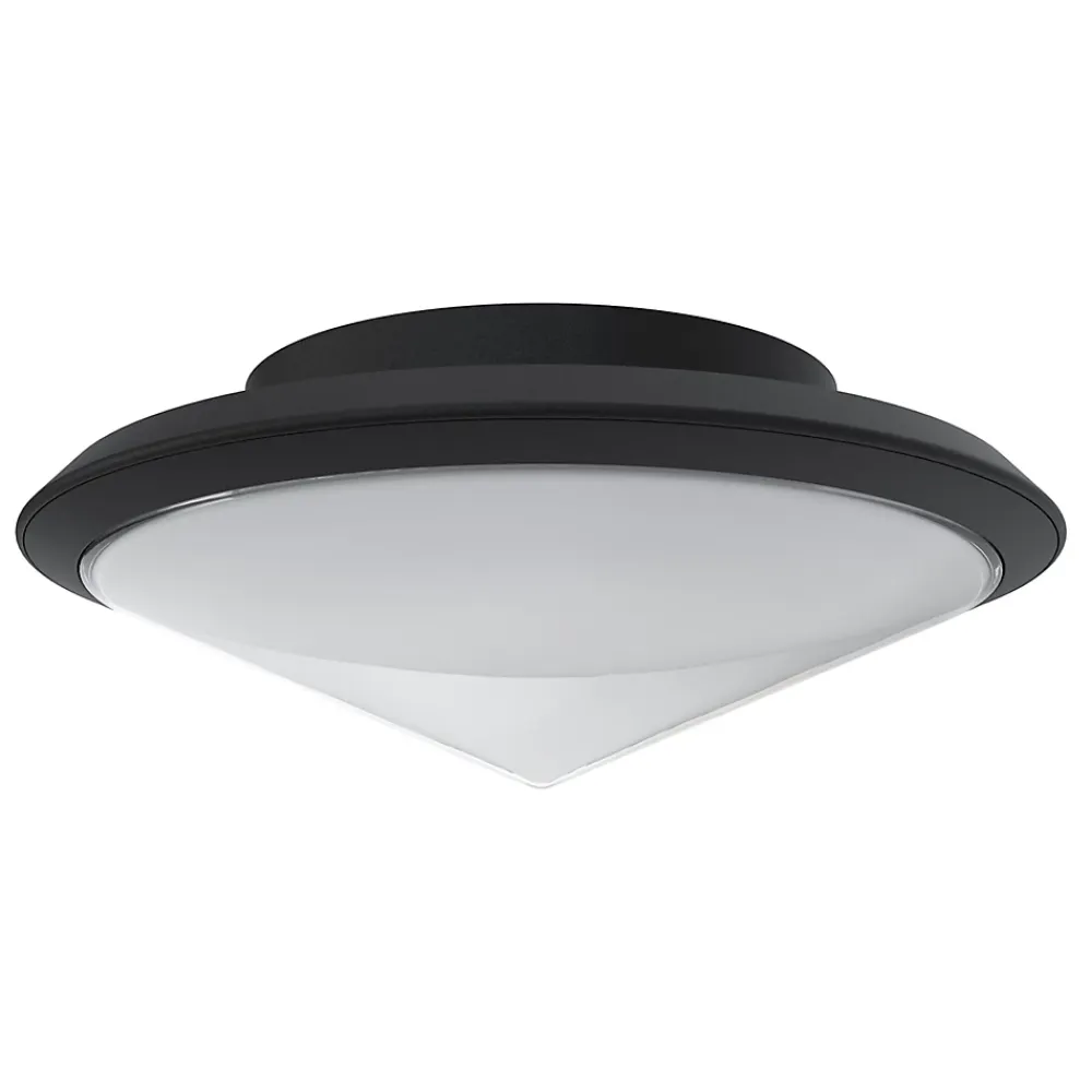 GoodHome Plafonnier Extérieur<Plafonnier Ortano LED intégrée 1100lm 20W IP44 noir