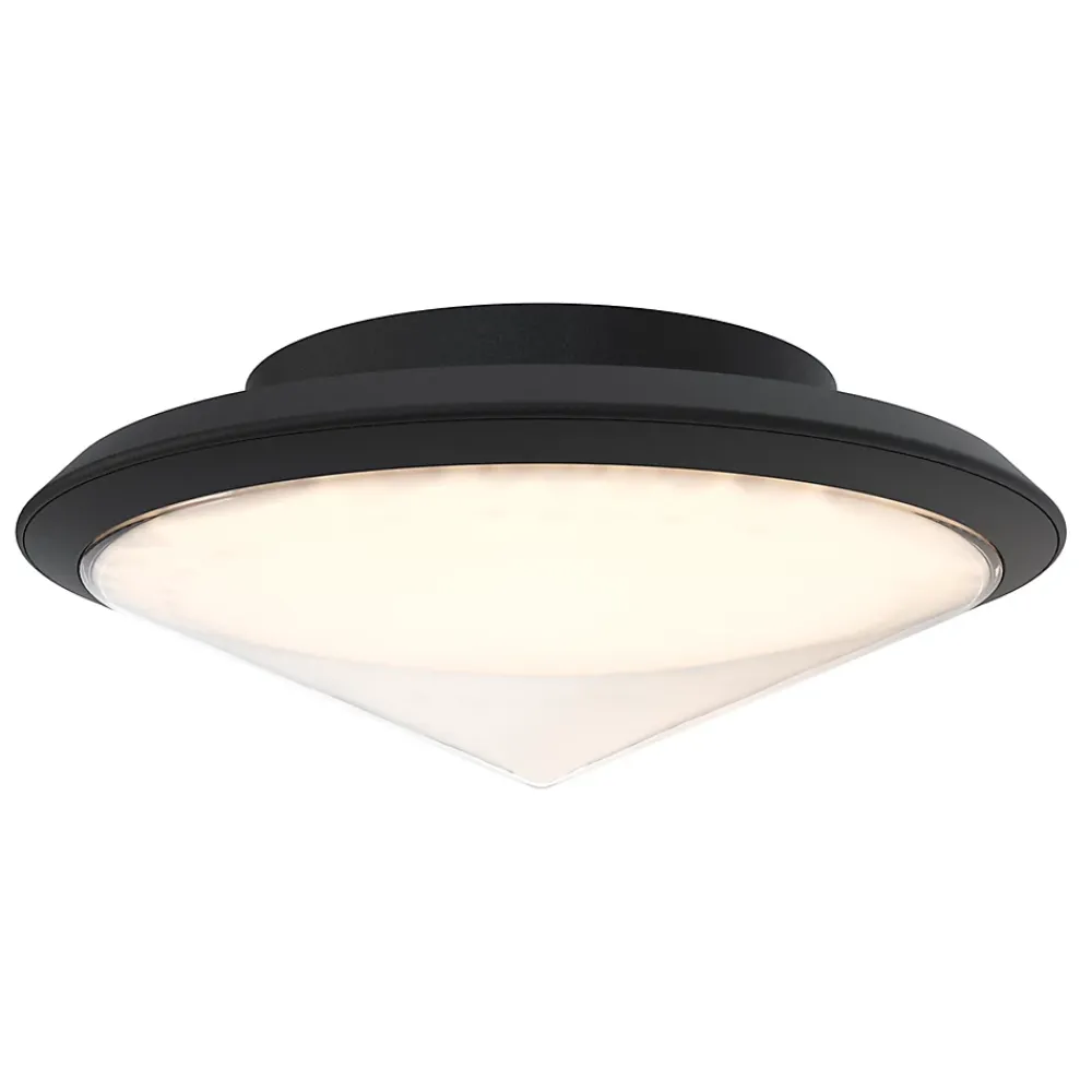 GoodHome Plafonnier Extérieur<Plafonnier Ortano LED intégrée 1100lm 20W IP44 noir