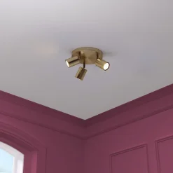 Atmosphera Créateur D'Intérieur Applique Pour Salon<Plafonnier Vico doré 20x20cm - Atmosphera