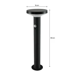 Sale GoodHome Potelet extérieur solaire LED intégrée Cowhorn noir 650 lm IP44