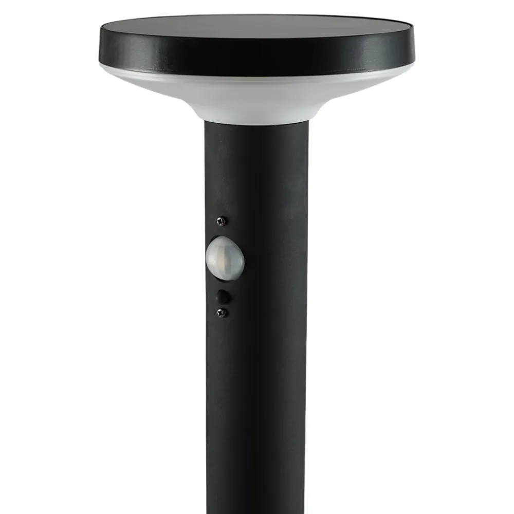Sale GoodHome Potelet extérieur solaire LED intégrée Cowhorn noir 650 lm IP44