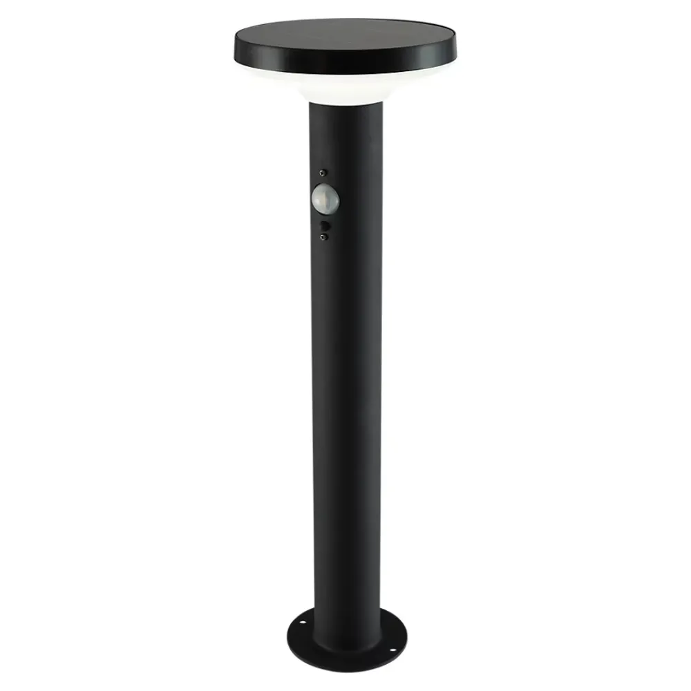 Sale GoodHome Potelet extérieur solaire LED intégrée Cowhorn noir 650 lm IP44
