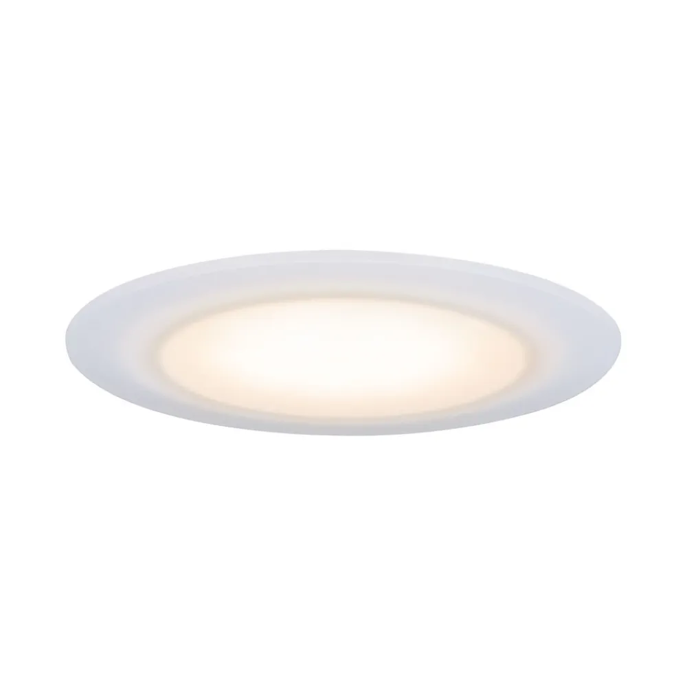 Best Paulmann Premium Spot encastré LED Dim to Warm Suon Kit de base IP44 rond 90mm 3x5W 3x450lm 230V gradable Dim to warm Satiné Blanc
