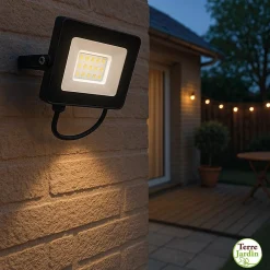 Best Terre Jardin Projecteur LED extérieur 10 W IP65 800 lm blanc chaud compact et écoénergétique