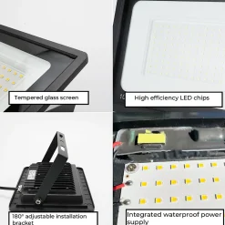 Alpinaluz Projecteur Extérieur<Projecteur LED Extérieur IP65 Imperméable 100W 9500Lm 3000K Lumière Chaude pour Maison Garage Jardin Terrasse Champ