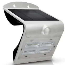 Aslo Projecteur Extérieur|Éclairage Solaire<Projecteur Led Mural Solaire 3.7V 2Ah GRIS 14 x 10.9 x 21.2 cm Détecteur de mouvements 3.2W 400 Lm