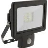 Zenitech Applique Murale Extérieure<Projecteur LED étanche 30W - Noir avec détecteur - Elexity