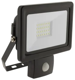 Zenitech Applique Murale Extérieure<Projecteur LED étanche 30W - Noir avec détecteur - Elexity