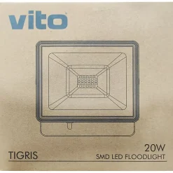 Vito Lighting Projecteur Extérieur|Éclairage Solaire<Projecteur LED 20W IP65 6000K TIGRIS
