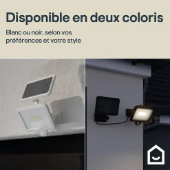 GoodHome Nos Collections Luminaires Extérieurs|Projecteur Extérieur<Projecteur solaire LED intégré à détection Shomali 1000lm 9W IP44 blanc