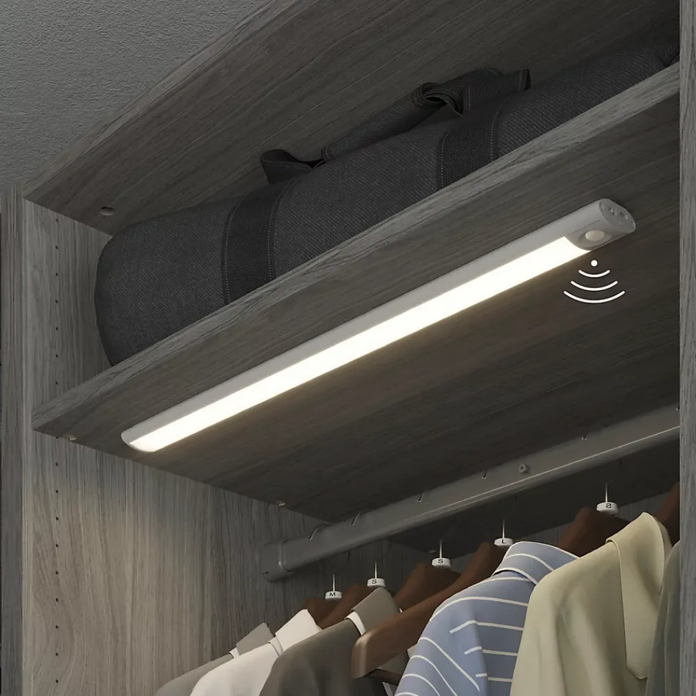 GoodHome Luminaire Pour Dressing<Réglette sous meuble Fiennes LED intégrée blanc neutre IP20 260lm 3.7W L.54xl.4,1xH.2cm blanc