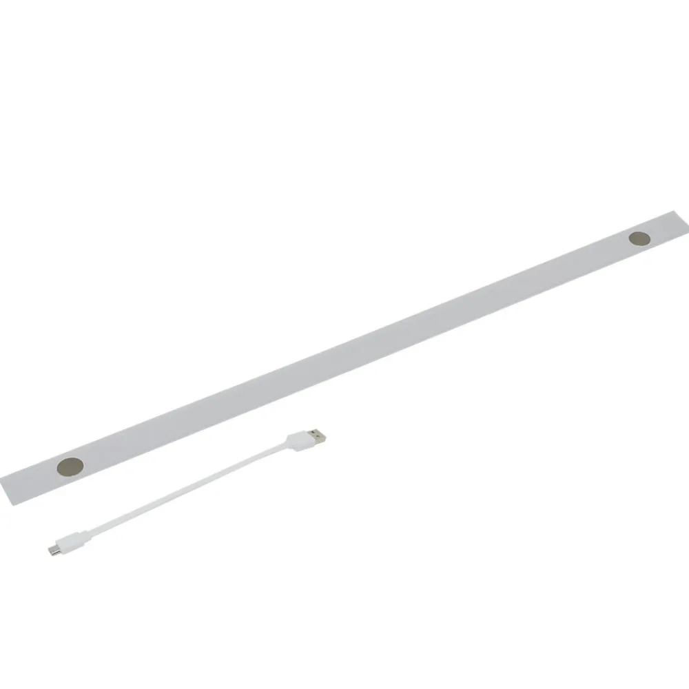 GoodHome Luminaire Pour Dressing<Réglette sous meuble Fiennes LED intégrée blanc neutre IP20 260lm 3.7W L.54xl.4,1xH.2cm blanc