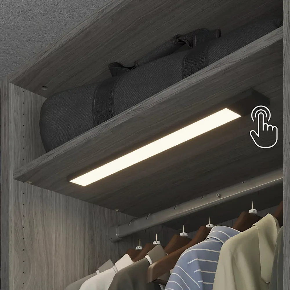GoodHome Luminaire Pour Dressing<Réglette sous meuble Gamboa LED intégrée blanc neutre IP20 200lm 3.2W L.50xl.5xH.1cm noir