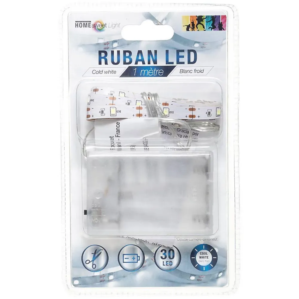 Atmosphera Créateur D'Intérieur Ruban Led Extérieur<Ruban LED à pile - blanc - L130 cm - Atmosphera