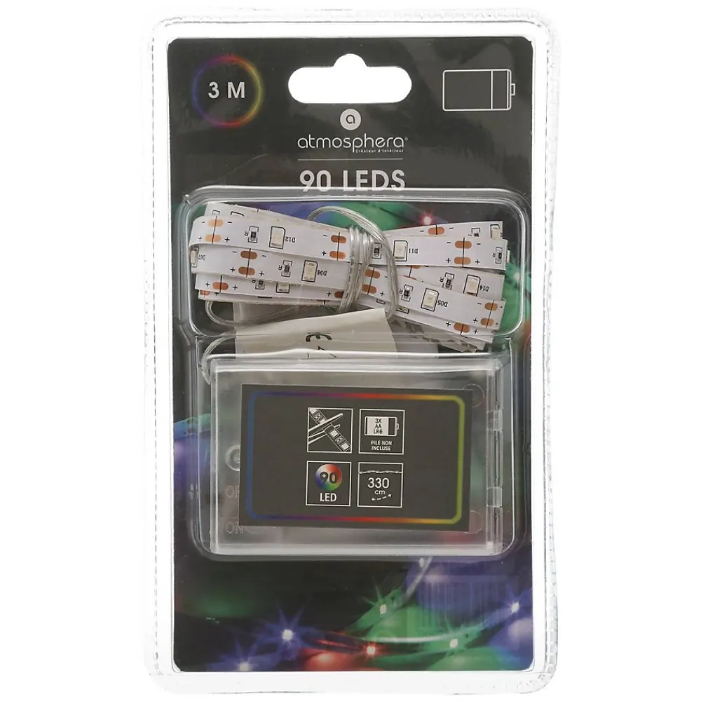 Best Atmosphera Créateur D'Intérieur Ruban LED à pile - L330 cm - Atmosphera