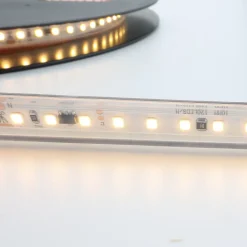 Alpinaluz Ruban Led Extérieur<Ruban LED 220V 75W 15Wm 12mm 120 LEDs SMD2835m Silicone IP67 Coupure tous les 10cm 5m 115lmW 2700K Lumière chaude