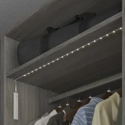 Clearance GoodHome Ruban lumineux à piles à détection Lacerda LED intégrée blanc neutre IP20 130lm 2W L.100cm blanc