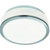 Best Search Light Searchlight Discs - Plafonnier encastré à 2 ampoules au fini argent satiné IP44, E27