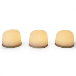 Atelier Pierre Veilleuse Sur Batterie<Set de 3 veilleuses Dôme 7.5cm en Bois -