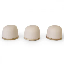 Atelier Pierre Veilleuse Sur Batterie<Set de 3 veilleuses Dôme 7.5cm en Bois -
