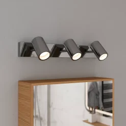 GoodHome Réglette Spot De Salle De Bains<Spot de salle de bain Tellot 3 lumières G10 5W IP44 argent