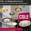 Best Paulmann Spot encastré LED 3-Step-Dim Cole Coin Kit de 1 IP44 rond 88mm Coin 6W 470lm 230V gradable 2700K Blanc