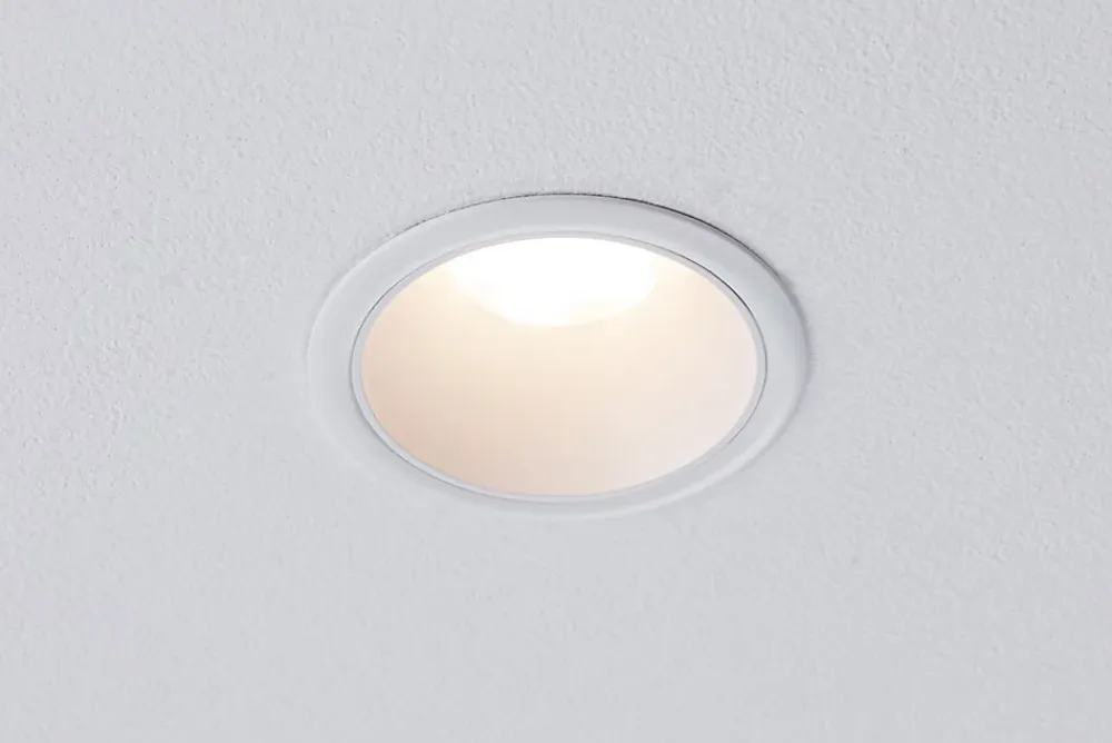Best Paulmann Spot encastré LED 3-Step-Dim Cole Coin Kit de 1 IP44 rond 88mm Coin 6W 470lm 230V gradable 2700K Blanc