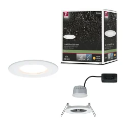Best Paulmann Spot encastré LED 3-Step-Dim Nova Coin fixe IP44 rond 78mm Coin 6W 470lm 230V gradable 2700K Blanc dépoli
