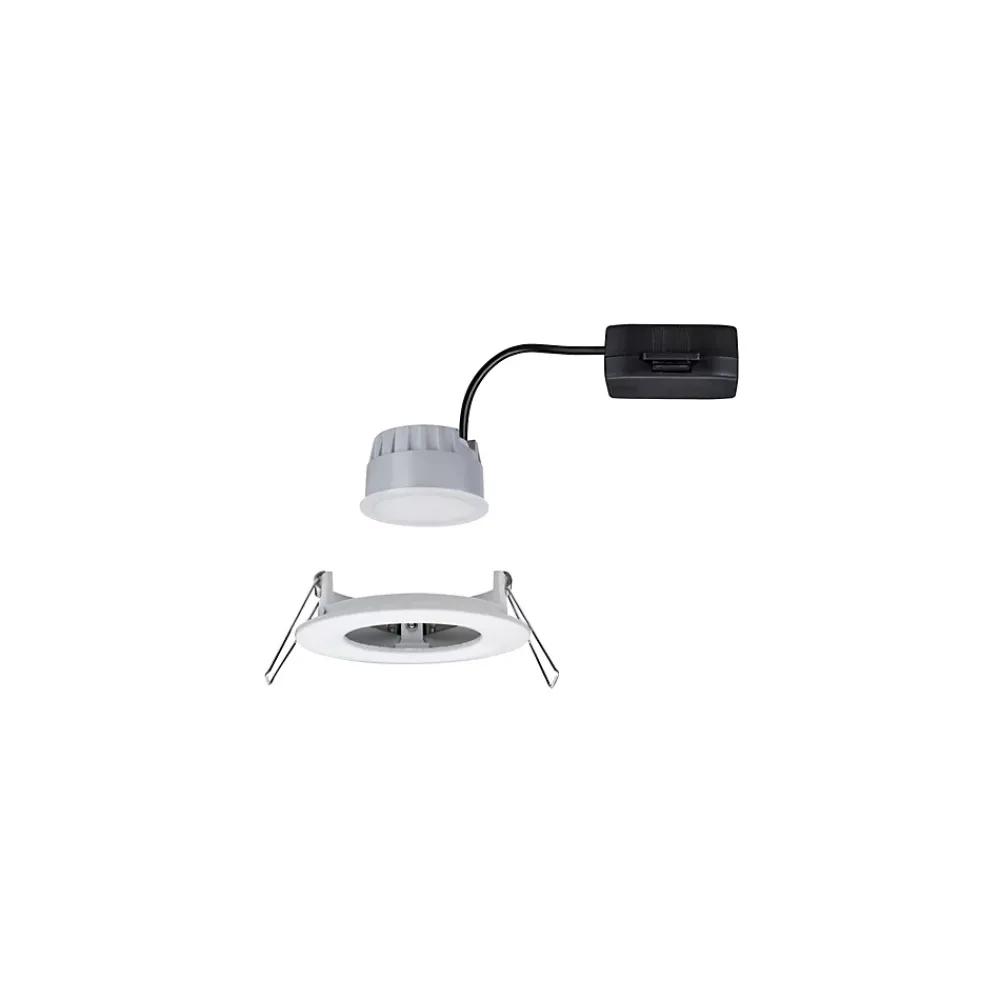 Best Paulmann Spot encastré LED 3-Step-Dim Nova Coin fixe IP44 rond 78mm Coin 6W 470lm 230V gradable 2700K Blanc dépoli