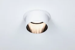 Paulmann Spot encastré LED 3-Step-Dim Gil Coin IP44 rond 68mm Coin 6W 470lm 230V gradable 2700K Blanc dépoli Noir mat