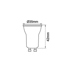 Beneito & Faure Ampoule Pour Spot|Ampoule Gu10<Spot GU10 4W 60 LED Diamètre 35mm