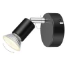 Hot Spot patère GU10 7W Sasha noir mat H.10.5 x Ø8 cm