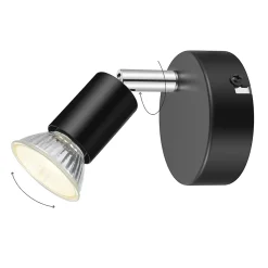 Hot Spot patère GU10 7W Sasha noir mat H.10.5 x Ø8 cm